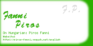 fanni piros business card